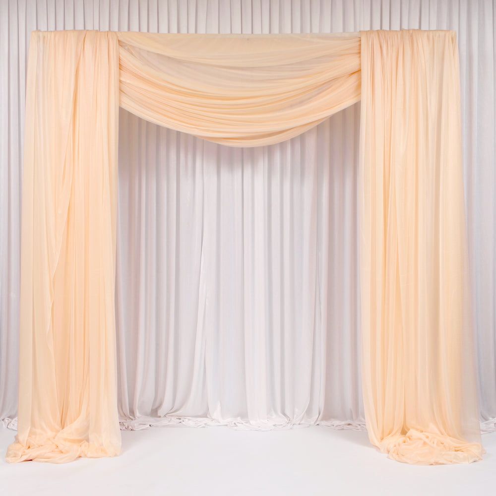 Champagne Chiffon Fabric 1.5mx30m - (Sheer Stretch Crepe Chiffon)