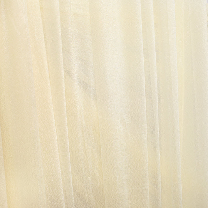 Ivory Chiffon Fabric 1.5mx30m - (Sheer Stretch Crepe Chiffon), close up of material