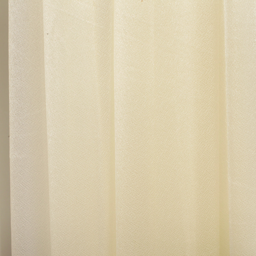 Ivory Chiffon Fabric 1.5mx30m - (Sheer Stretch Crepe Chiffon), close up of material