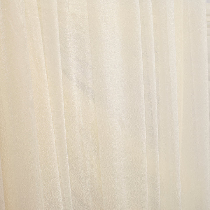 Ivory Chiffon Fabric 1.5mx25m - (Sheer Stretch Crepe Chiffon), close up of material