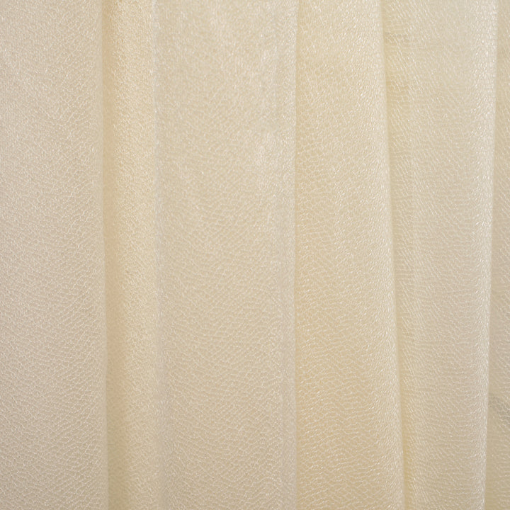 Ivory Chiffon Fabric 1.5mx25m - (Sheer Stretch Crepe Chiffon), close up of material