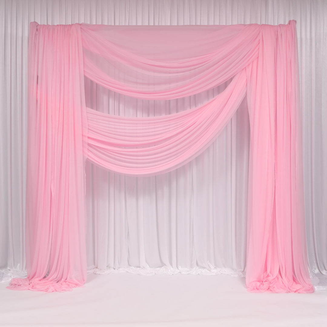 Sheer Stretch Crepe Chiffon Fabric - Light Pink (1.6x28m)