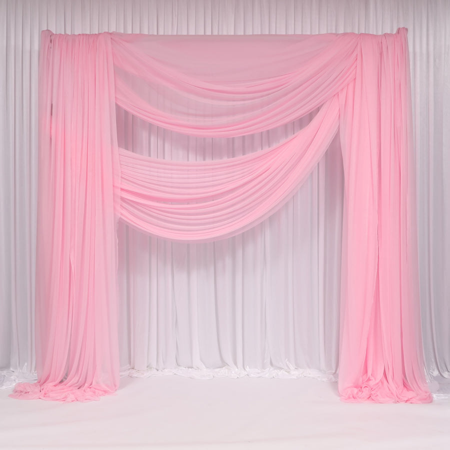 Sheer Stretch Crepe Chiffon Fabric - Light Pink (1.6x28m)