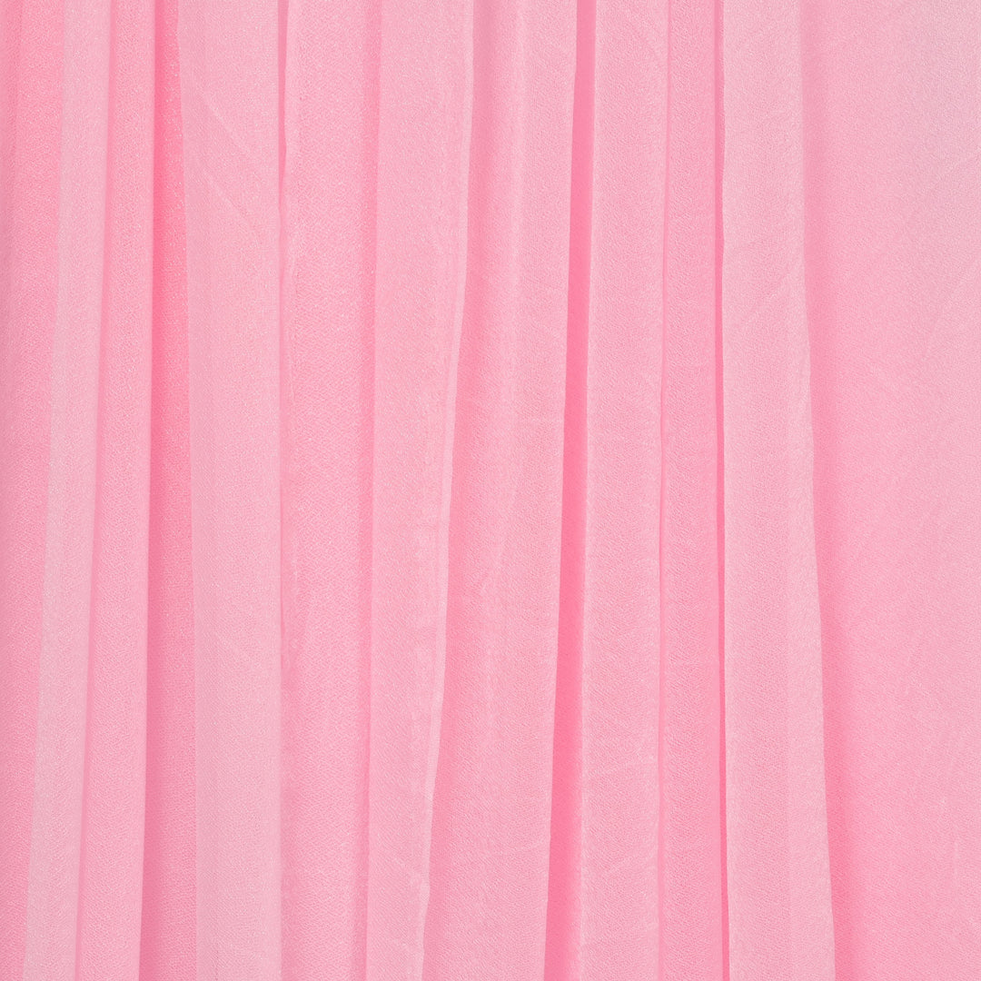 Sheer Stretch Crepe Chiffon Fabric - Light Pink (1.6x28m) close up