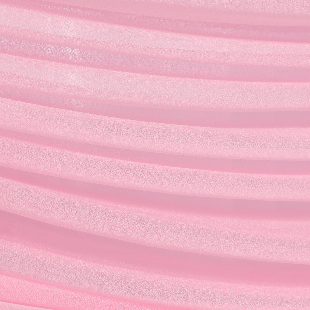 Sheer Stretch Crepe Chiffon Fabric - Light Pink (1.6x28m) close up
