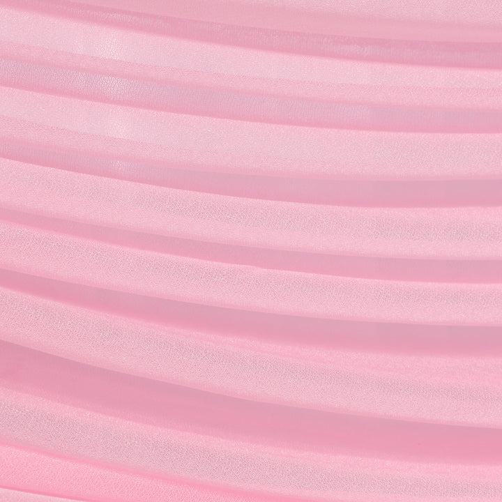Sheer Stretch Crepe Chiffon Fabric - Light Pink (1.6x28m) close up