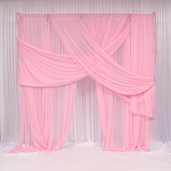 Sheer Stretch Crepe Chiffon Fabric - Light Pink (1.6x28m), style 2