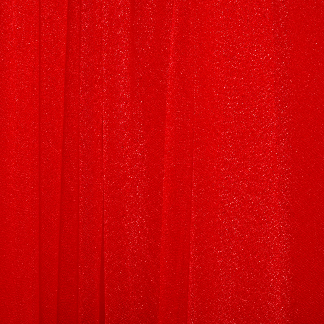 Red Chiffon Fabric 1.5mx25m - (Sheer Stretch Crepe Chiffon), close up of material