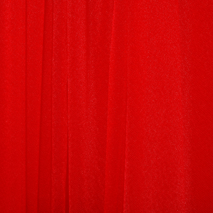 Red Chiffon Fabric 1.5mx25m - (Sheer Stretch Crepe Chiffon), close up of material