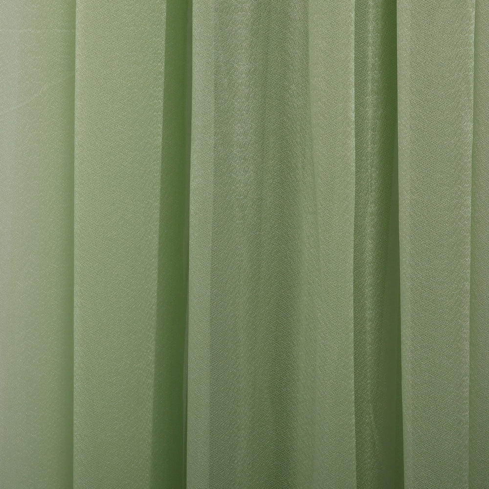 Sage Chiffon Fabric 1.6mx28m - (Sheer Stretch Crepe Chiffon), close up of material
