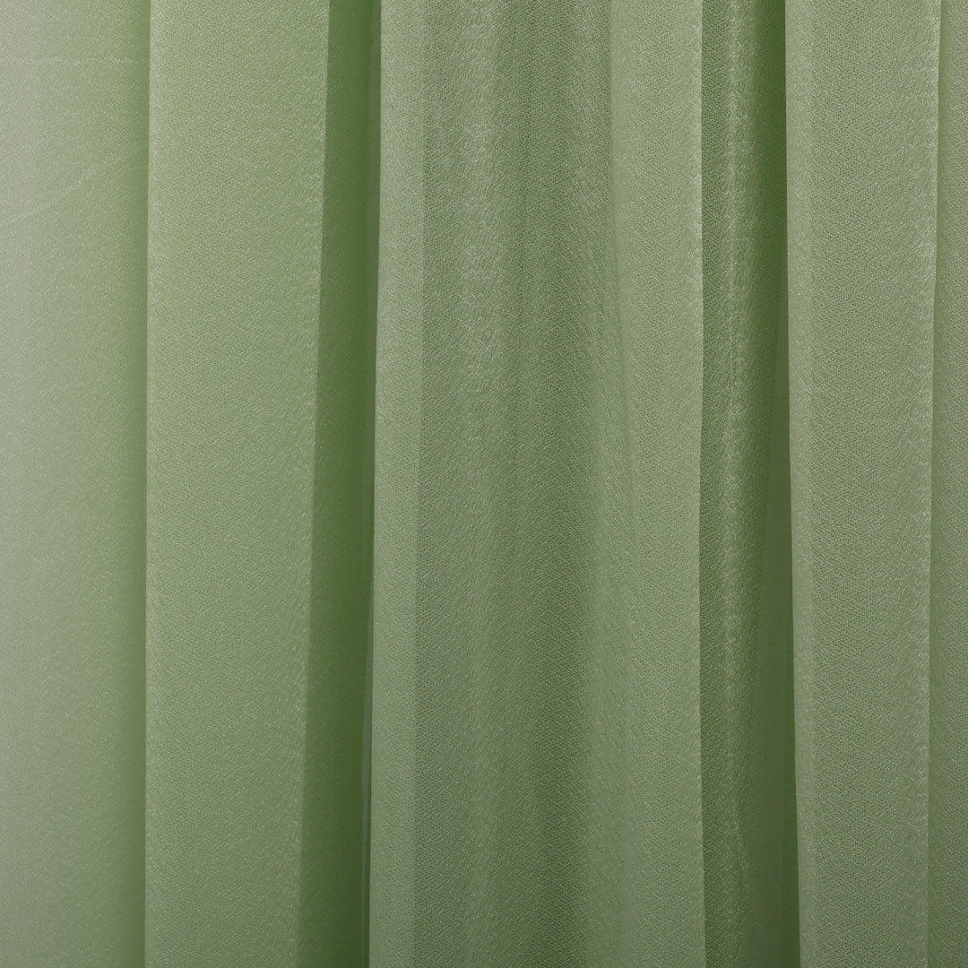 Sage Chiffon Fabric 1.6mx28m - (Sheer Stretch Crepe Chiffon), close up of material