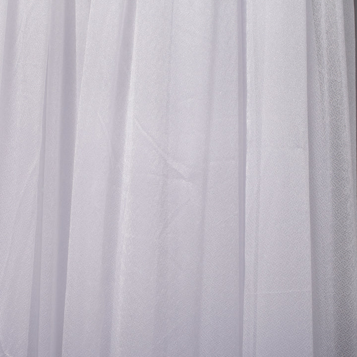 White Chiffon Fabric 1.5mx25m - (Sheer Stretch Crepe Chiffon), close up of material