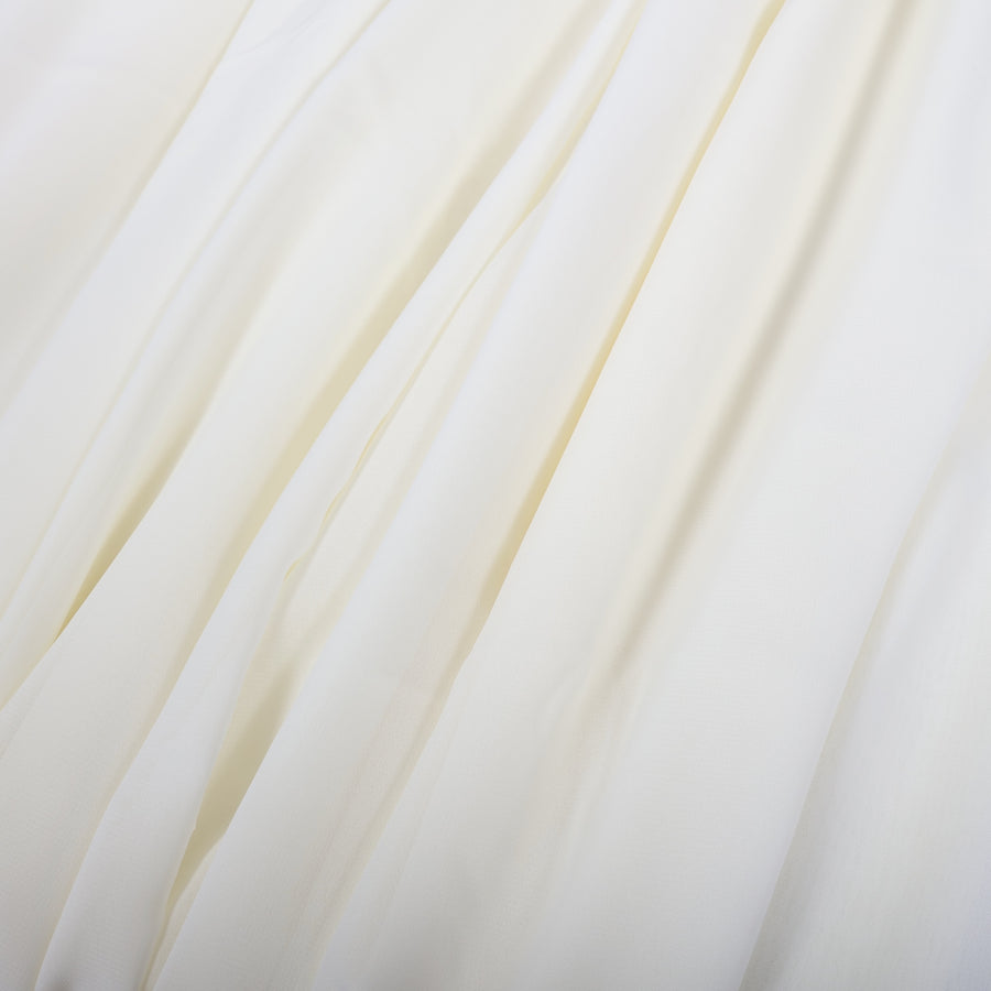 Chiffon Fabric 1.5x10m - Ivory, material bunched together