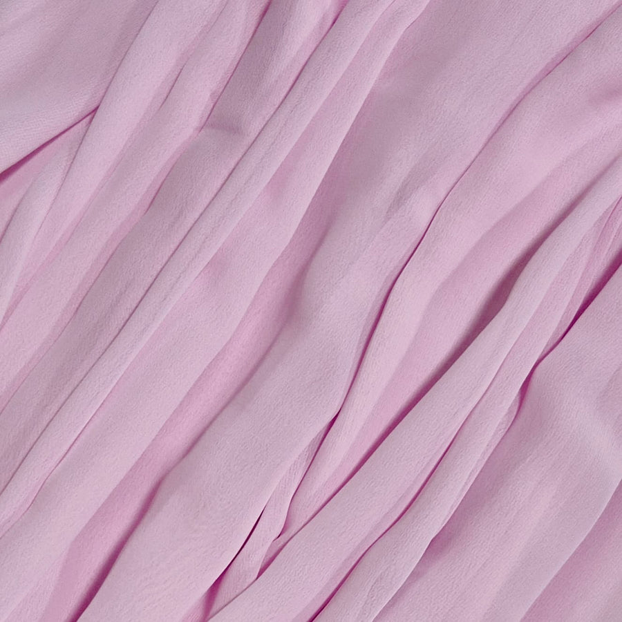 Chiffon Fabric 1.5x10m - Light Pink, fabric bunched together