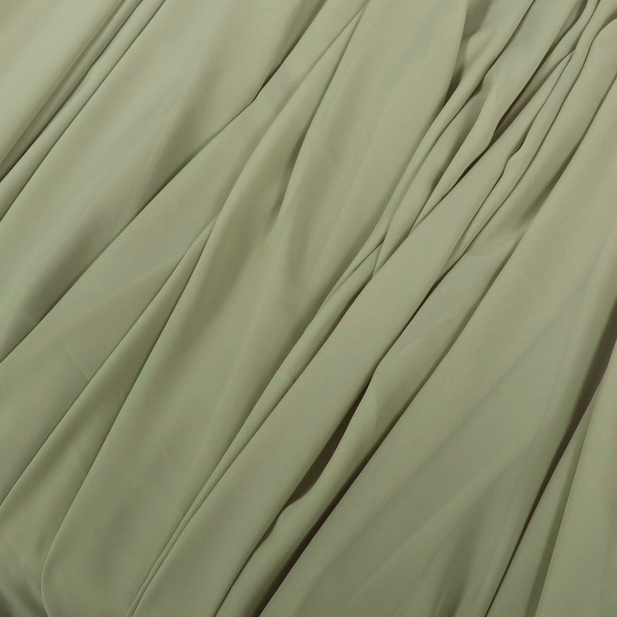 Chiffon Fabric 1.5x10m - Sage, fabric bunched together