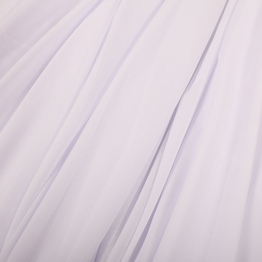 Chiffon Fabric 1.5x10m - White, fabric bunched together