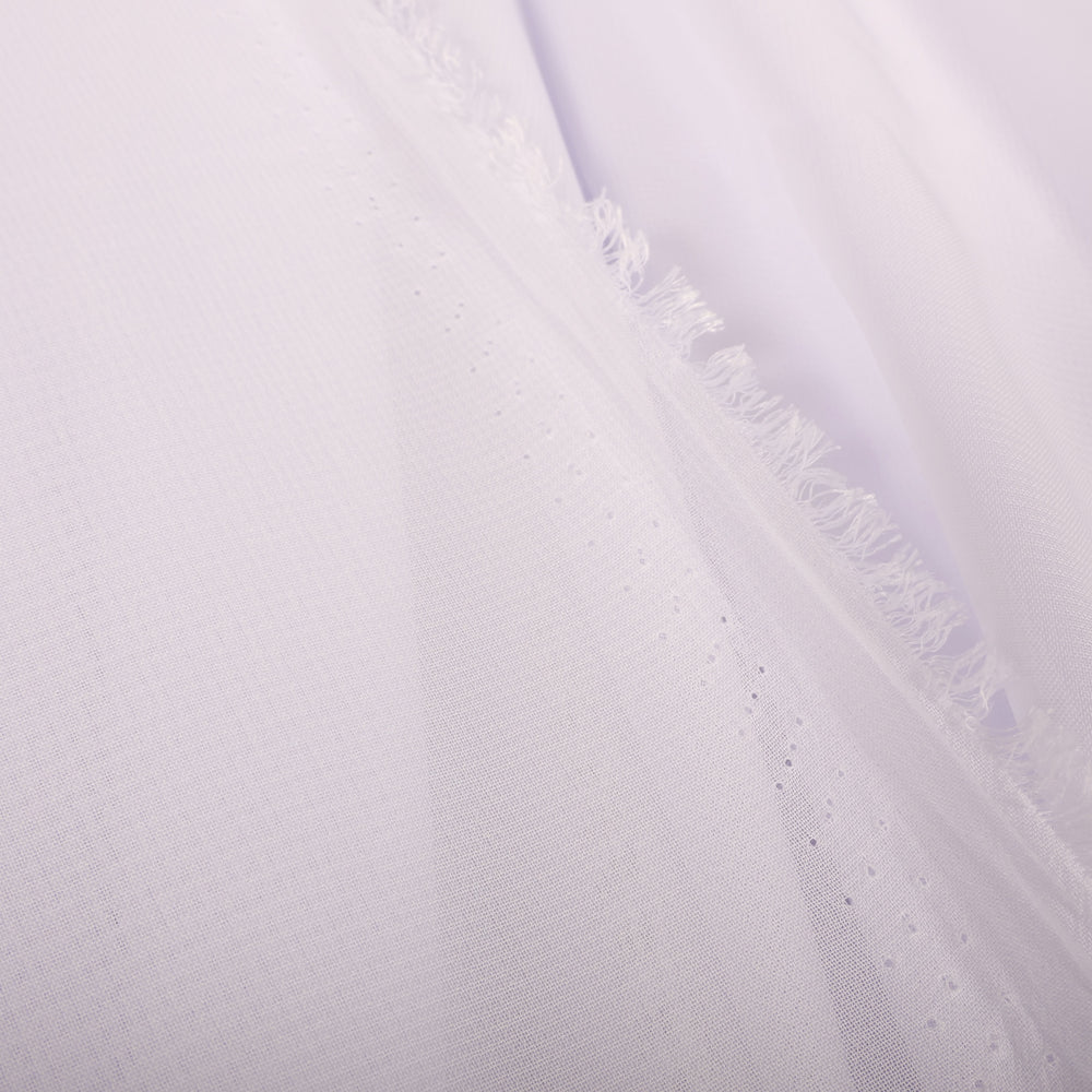 Chiffon Fabric 1.5x10m - White, side seam with no overlocking