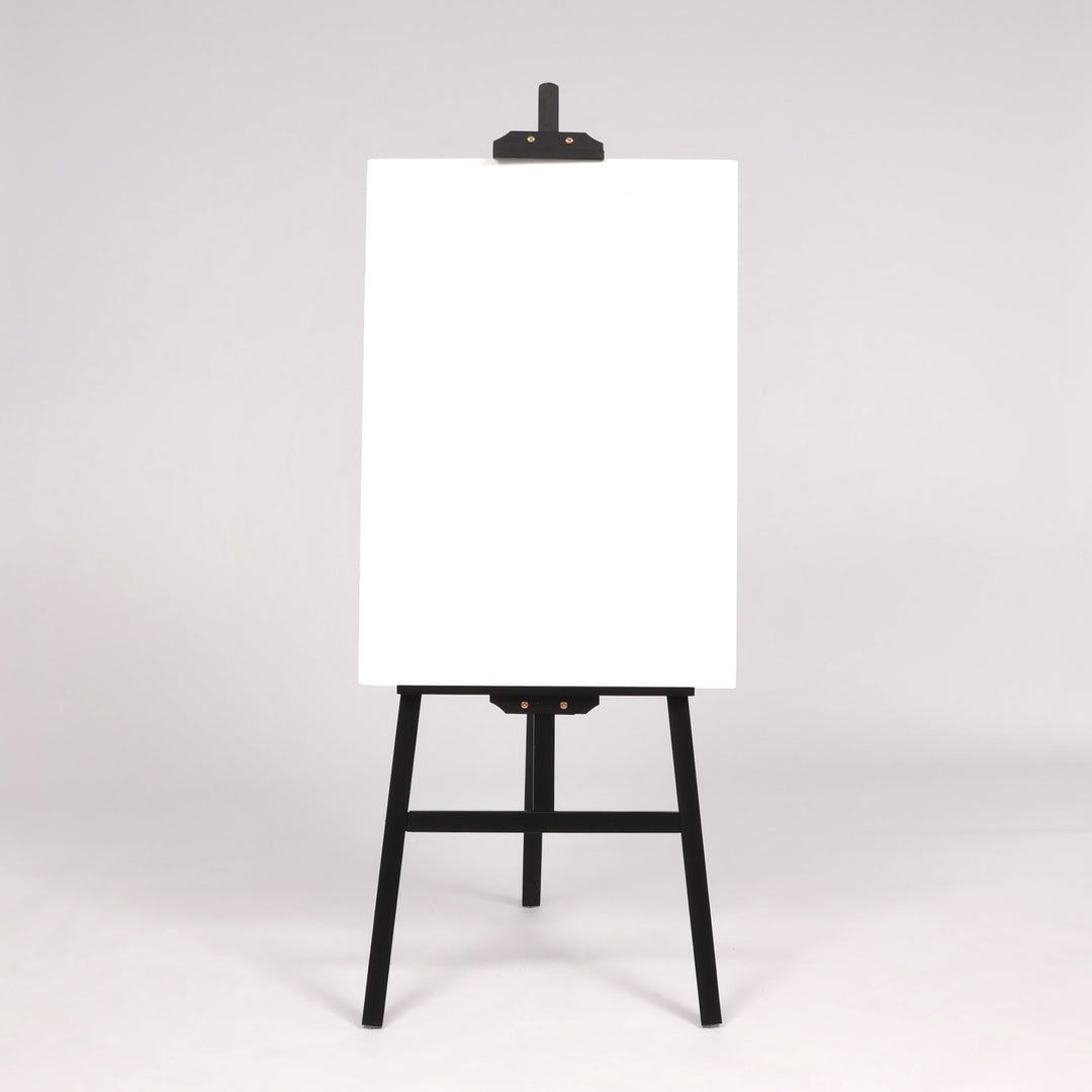 Timber Wedding Easel - Black (150cm), with A1 sign displayed