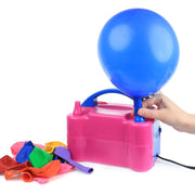 Electric Balloon Pump Inflator High Power Air Blower Portable 2 Nozzle With Power Off