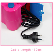 Electric Balloon Pump Inflator High Power Air Blower Portable 2 Nozzle Cable length