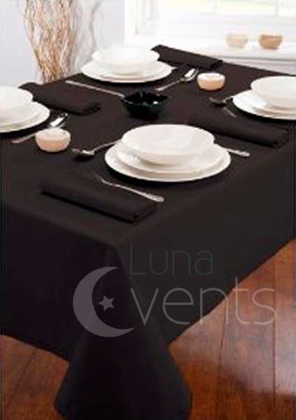 Premium Square Tablecloth - Black (220x220cm)