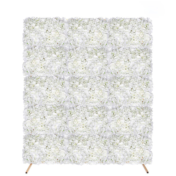 White Rose and Hydrangea Flower Wall + Mesh Frame Freestanding COMBO - (2m x 1.8m) *BEST VALUE*
