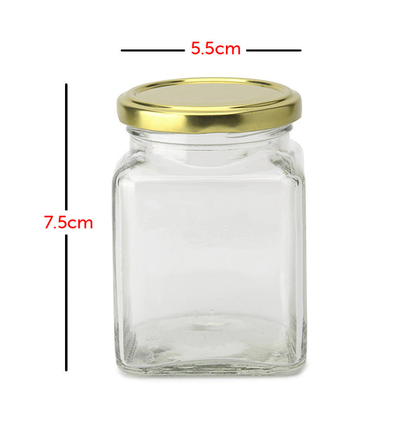 Shop Small Glass Jars with Gold Lids Luna Wedding and Event Supplies