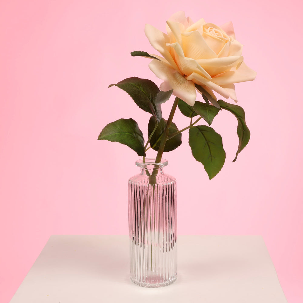 Glass Bud Vase - Ribbed (5.1x13.2cm)