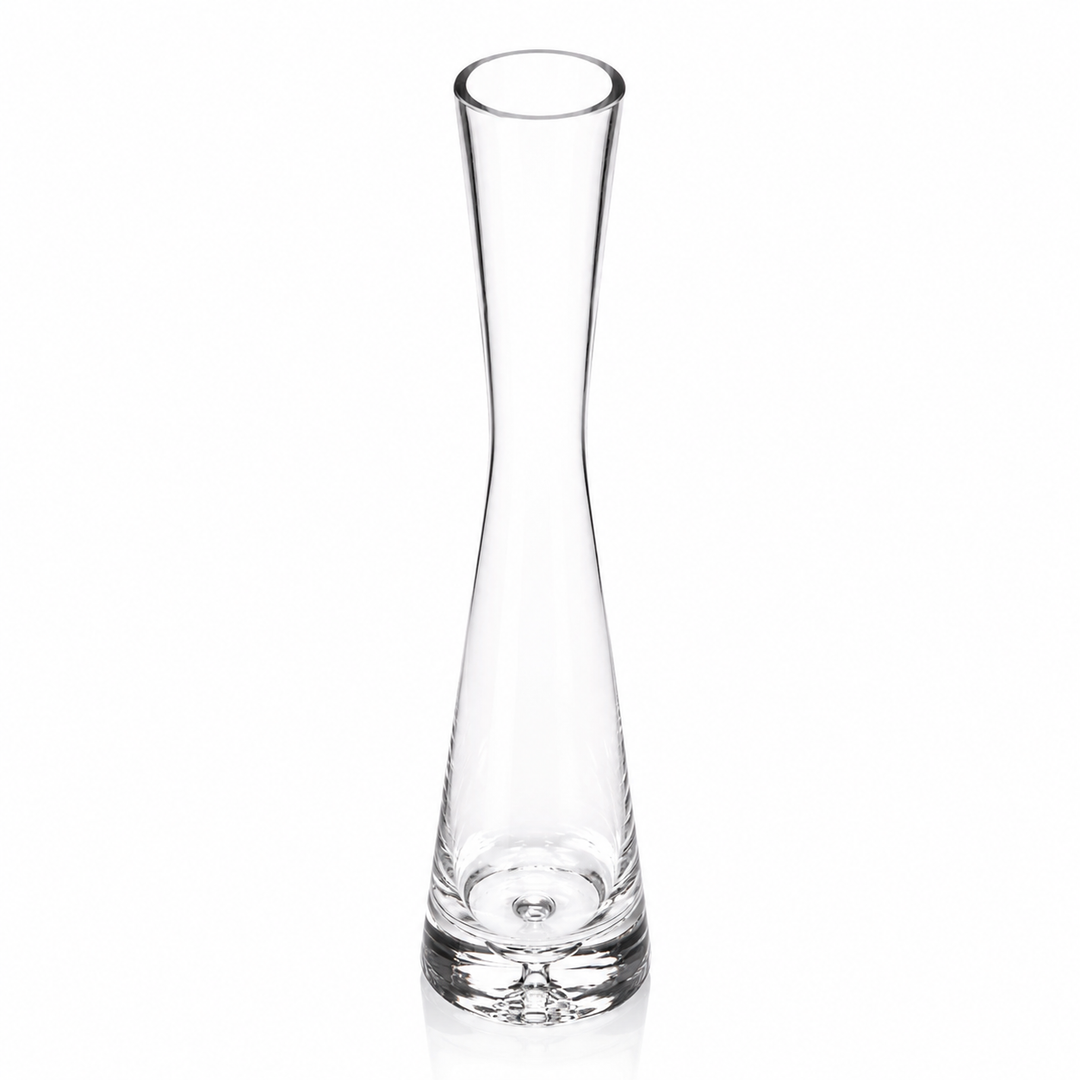 Glass Bud Vase - Tapered (3.8x25cm) Top View