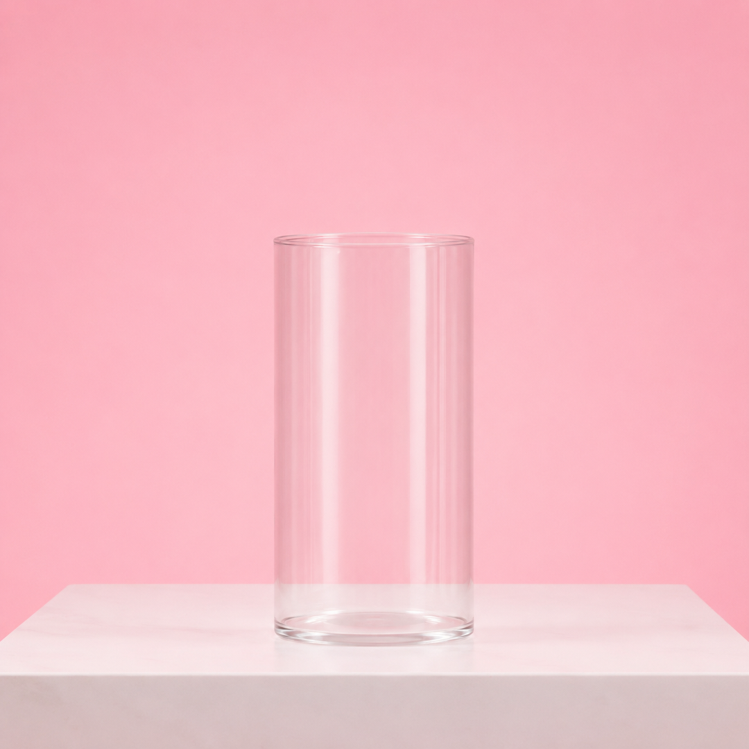 Glass Cylinder Vase (8x15cm)