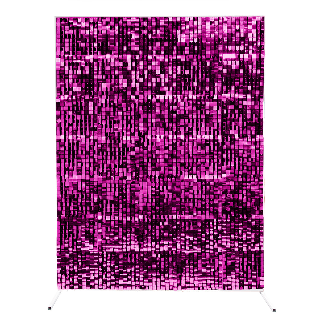 Sequin Shimmer Wall Backdrop & Frame Package - Hot Pink