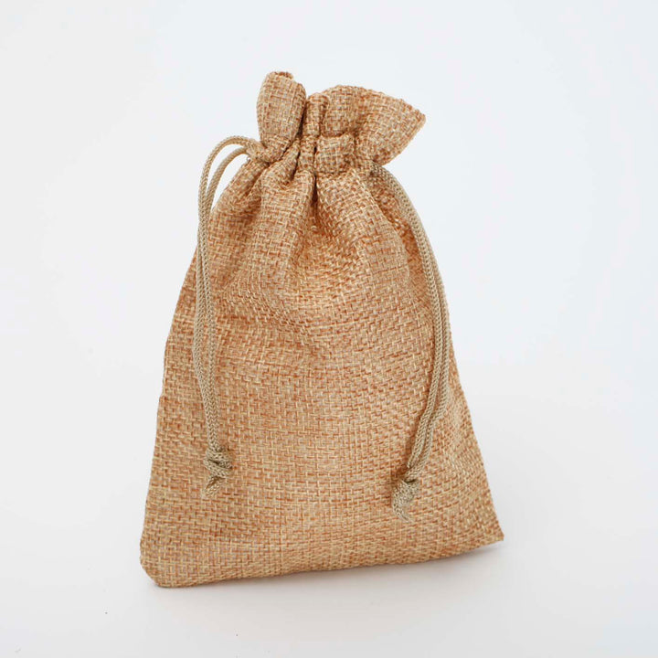 CLEARANCE Hessian Gift / Favour Bag - Gold