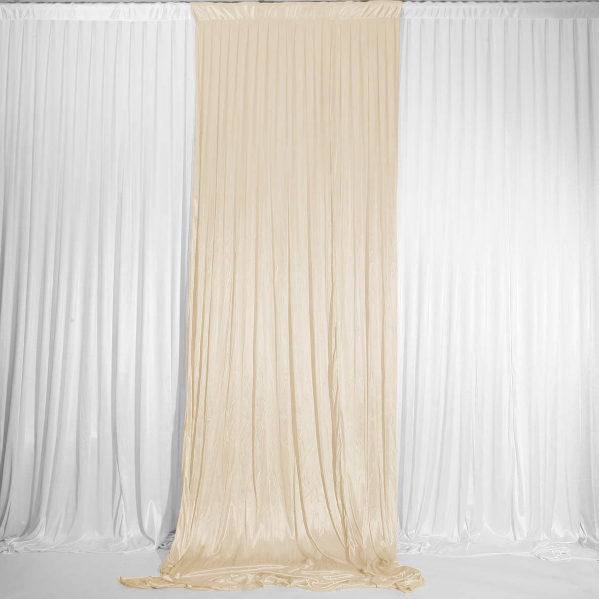 Shop Ivory Ice Silk Satin Backdrops | Luna Wedding & Event Supplies