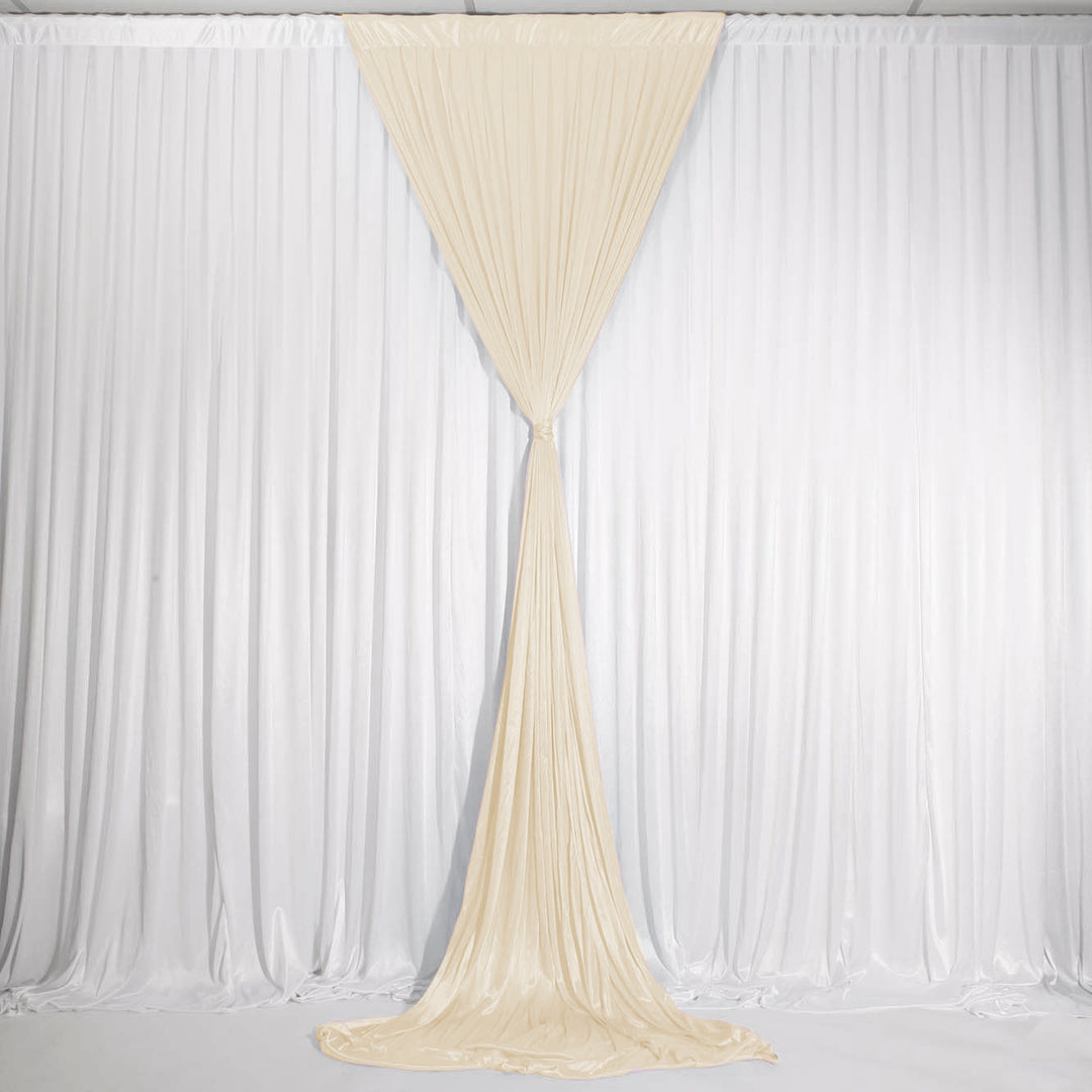 Ivory Ice Silk Satin Backdrop Convertible Panels 1mx3m tied