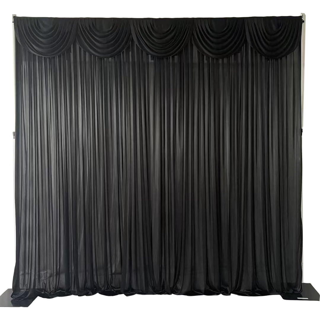 Black Ice Silk Satin Backdrops - 3 meters length x 3 meters high