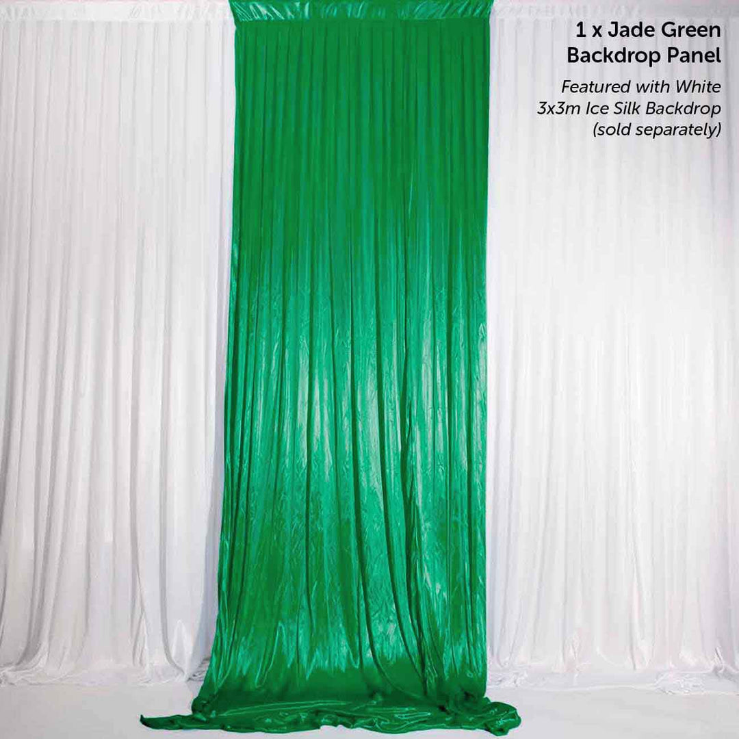 Ice Silk Satin Convertible Backdrop Panel - Dark Green (1x3m) single ice silk panel