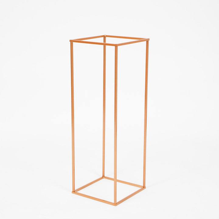 CLEARANCE Iron Flower Stand / Plinth Centrepiece - Bronze (28x28x80cm)