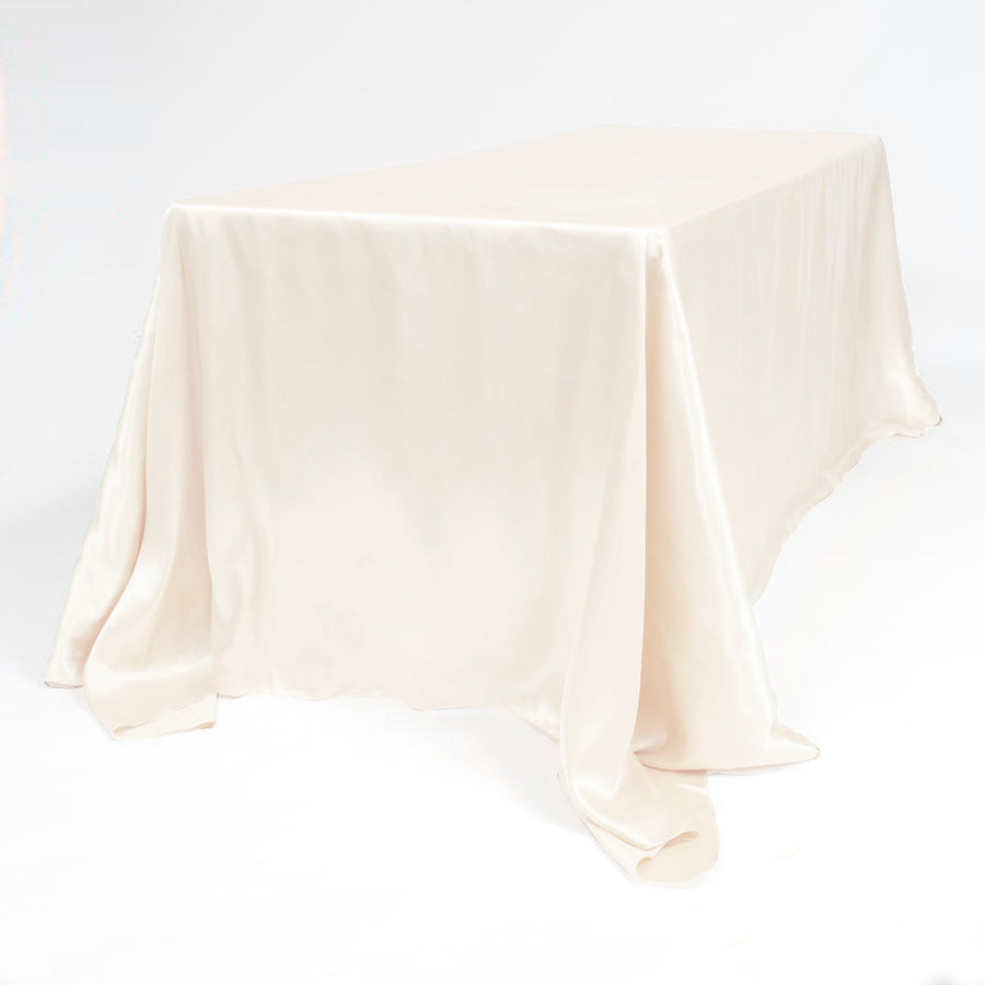 Satin Rectangle Tablecloth - Ivory (220x330cm)