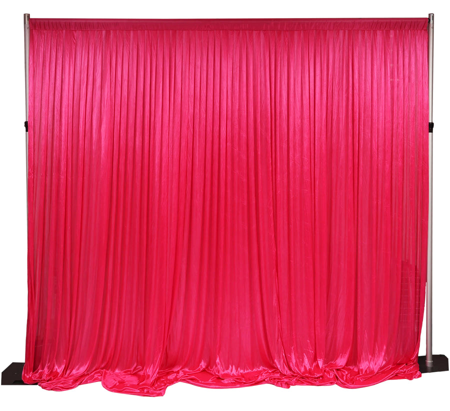 Ice Silk Satin Backdrops - No Swag - Hot Pink (3x3m)