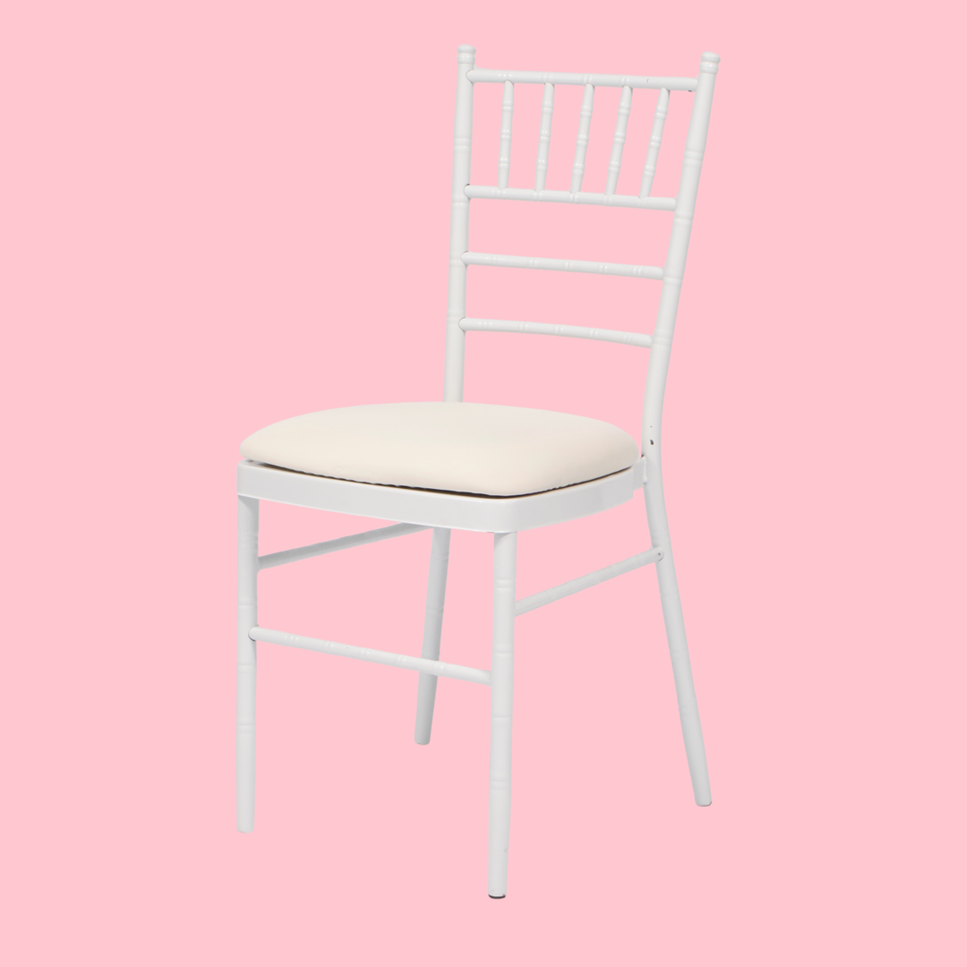 Ivory Lycra Cushion Cover on white chair