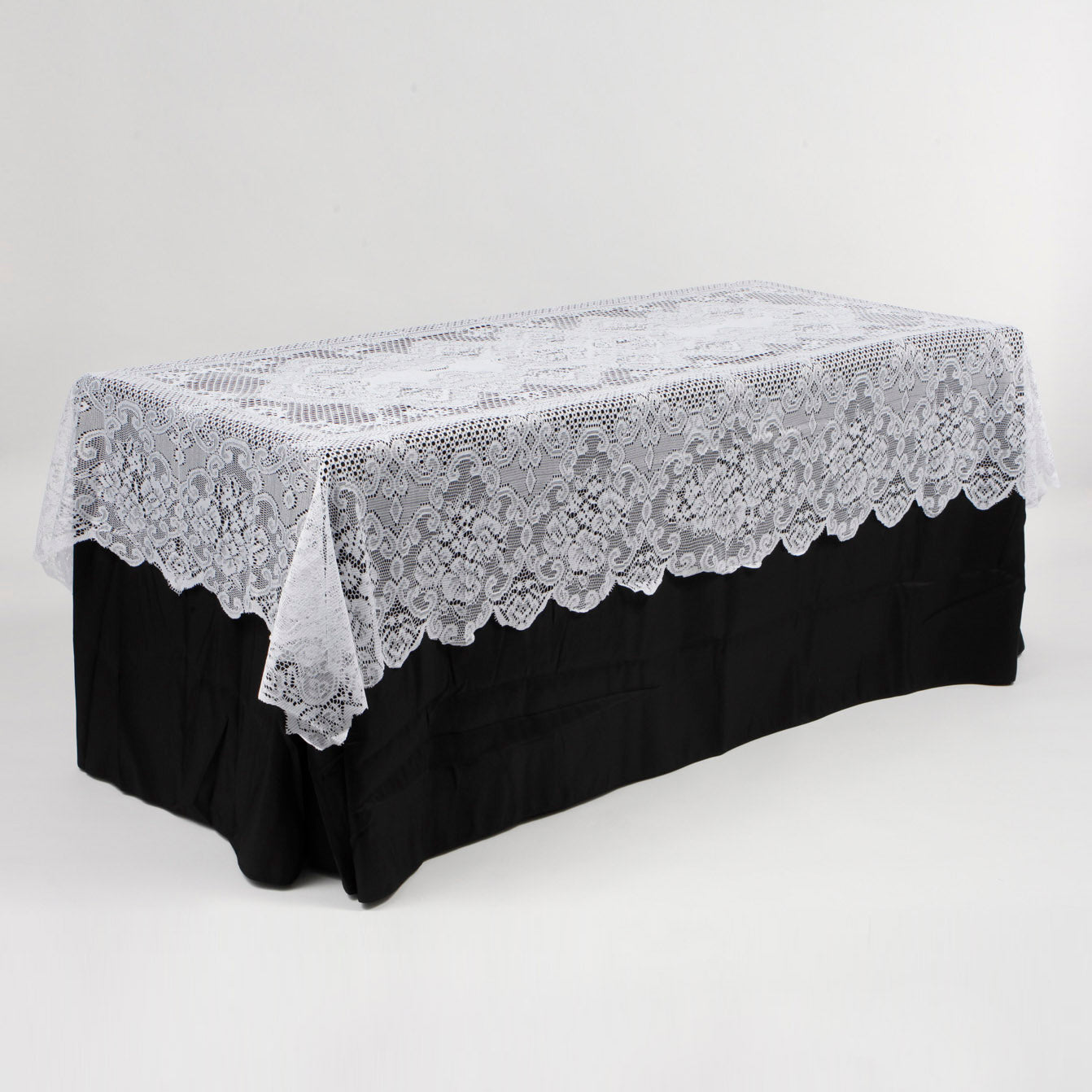 Lace table skirt best sale