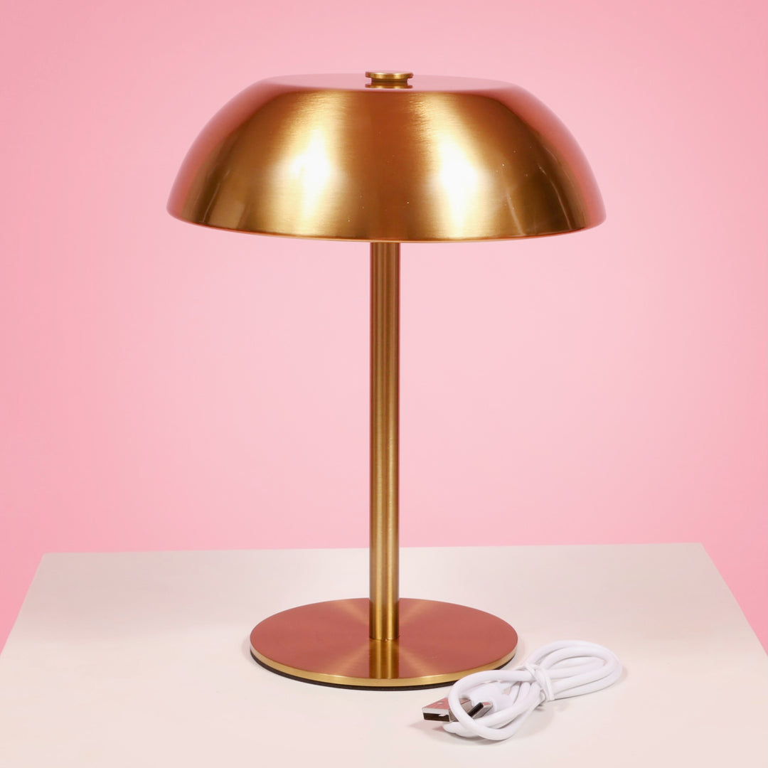 Portable Rechargeable Table Lamp - Gold Dome