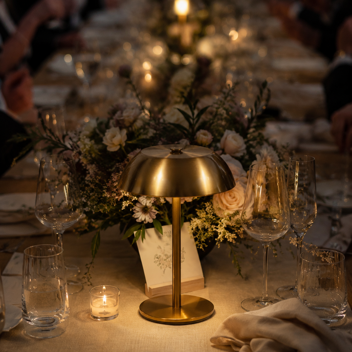 Portable Rechargeable Table Lamp - Gold Dome