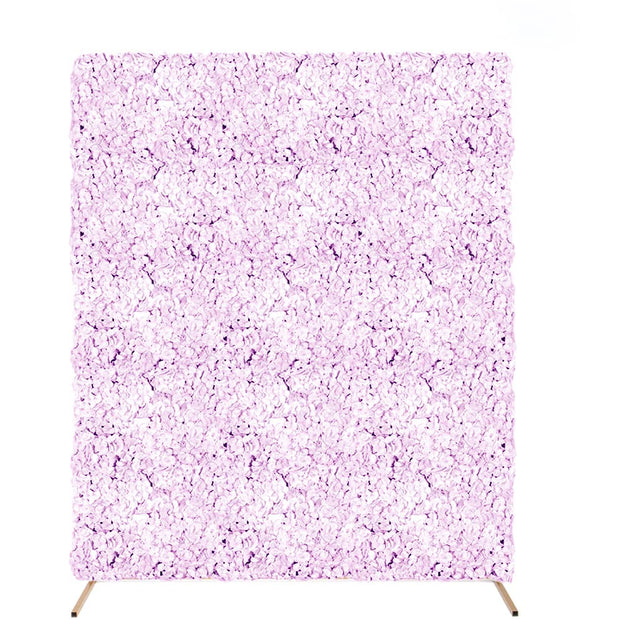 Lavender Purple Hydrangea Flower Wall + White Mesh Frame Freestanding COMBO - (2m x 1.8m) *BEST VALUE*