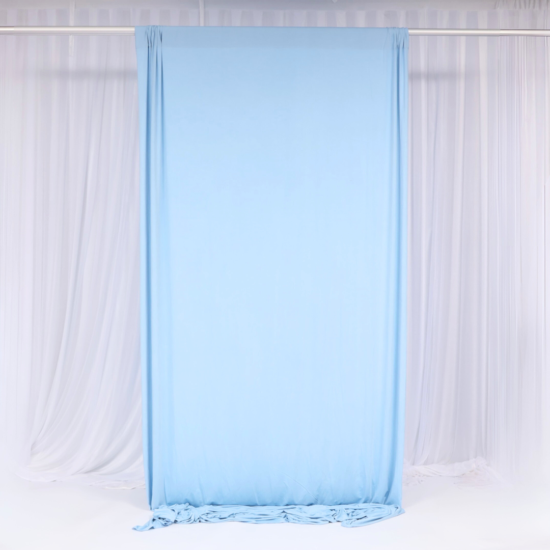 Lycra Backdrop Convertible Panels - Light Blue (1.6x3m), single panel not gathered