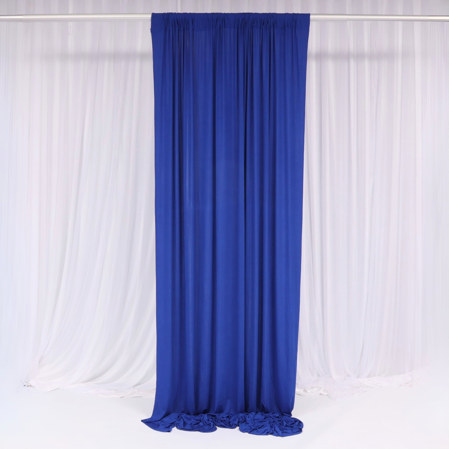 Lycra Backdrop Convertible Panels - Royal Blue (1.6x3m), single panel gathered