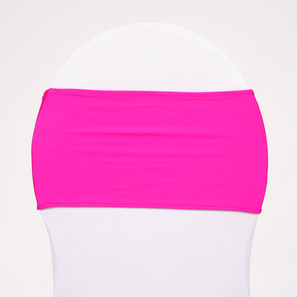 Lycra Chair Bands Shimmer - Hot Pink, back