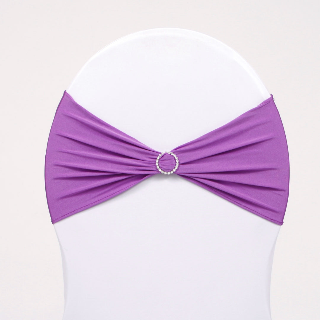 Lycra Chair Bands Shimmer - Lilac