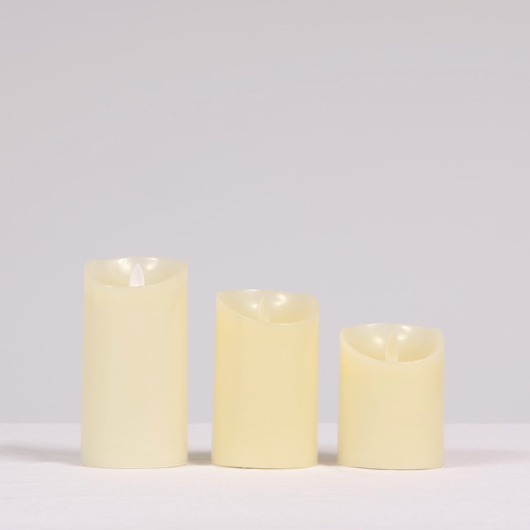 LED Candle & Vase Package (3 Candles, 3 Vases)