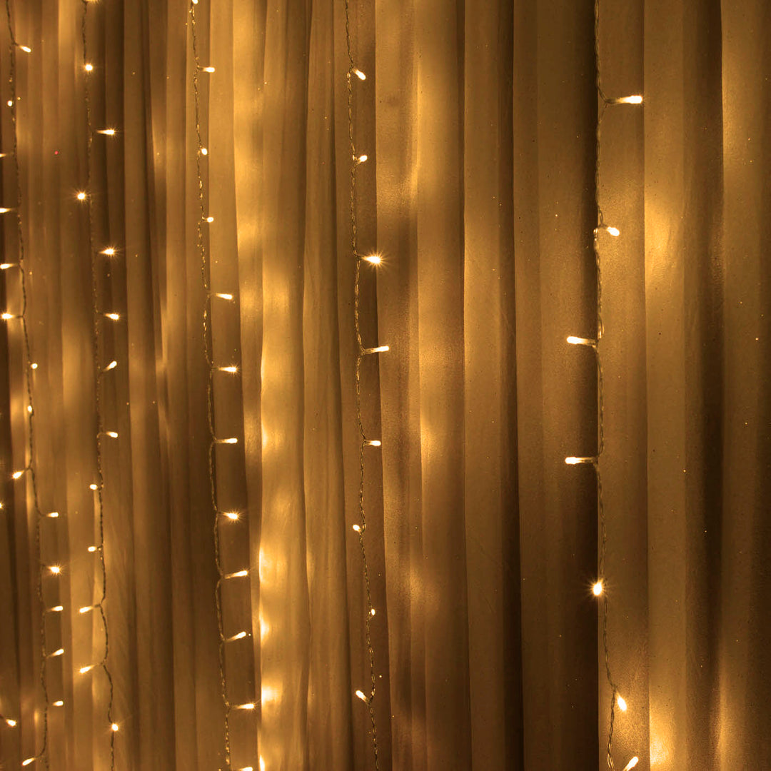 LED Fairy Lights 3x3 meters - Warm White - 8 Function - Just Lights close B